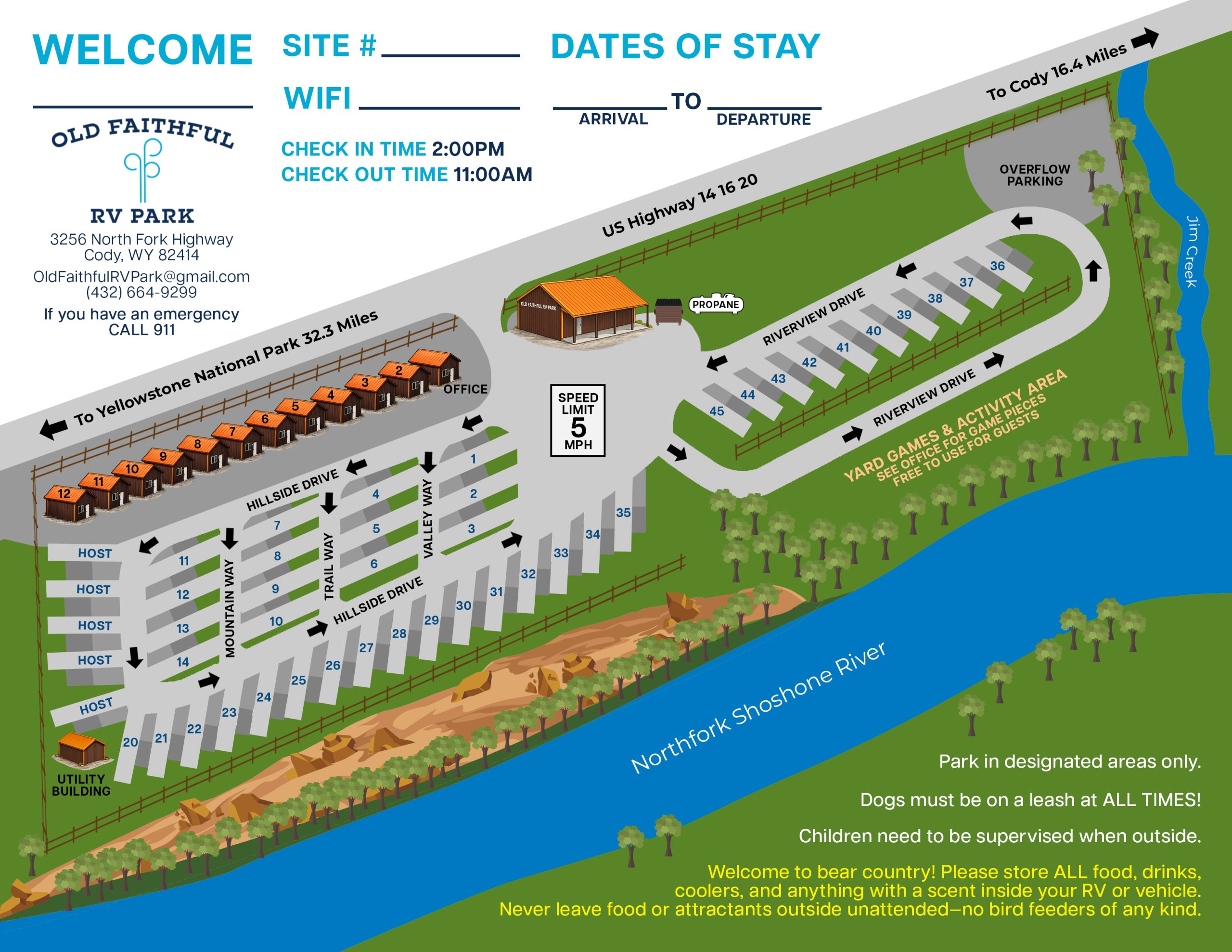 Site Map & Park Policies 1 RV Park and Cabin Rentals Near Yellowstone